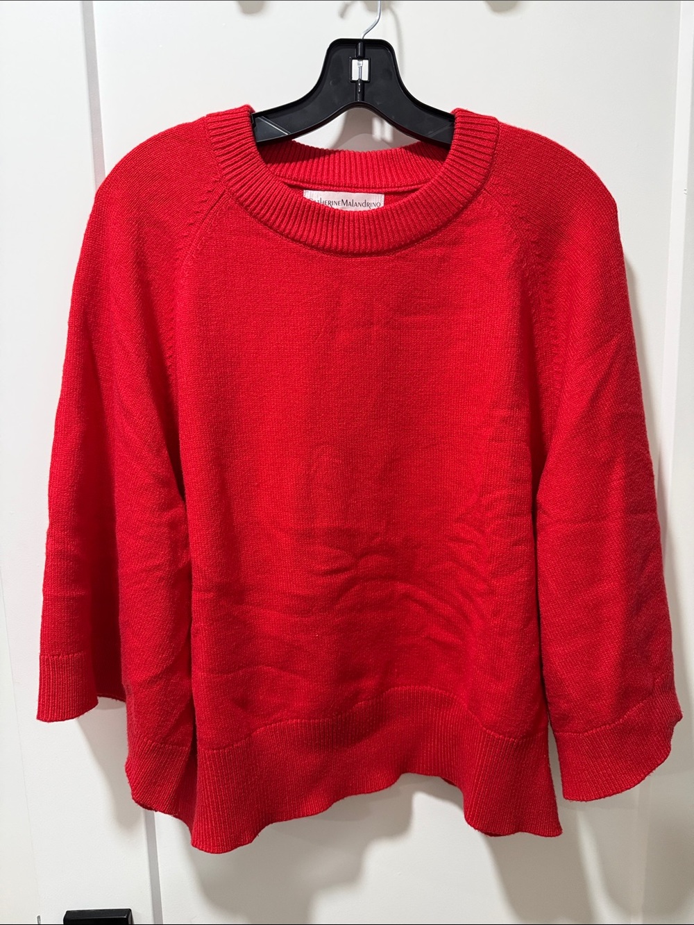 Catherine Malandrino Women's Bright Red Crewneck Sweater Size XL